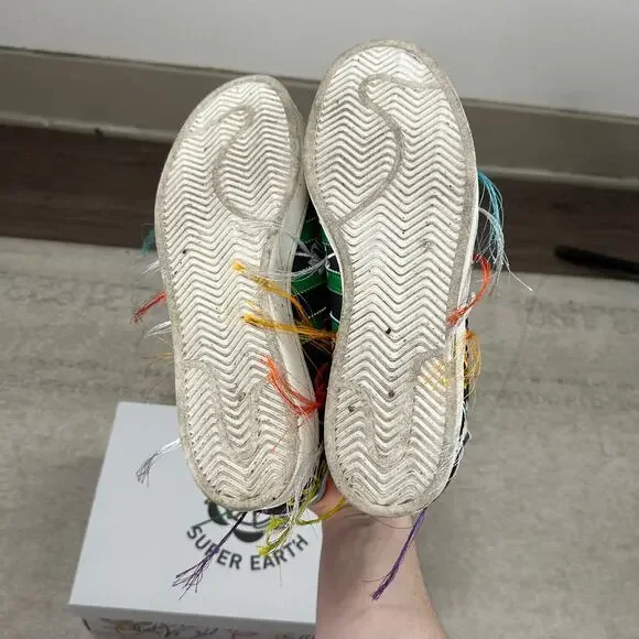 Vintage Y2K Adidas Superstar Low Top Shoes Mens 10 Wotherspoon Black - Picture 7 of 11